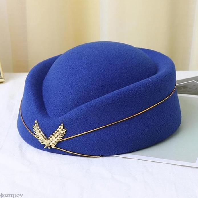 Topi Pramugari Wanita Topi Seragam Aksesoris Pesta Topi Seragam Pramugari