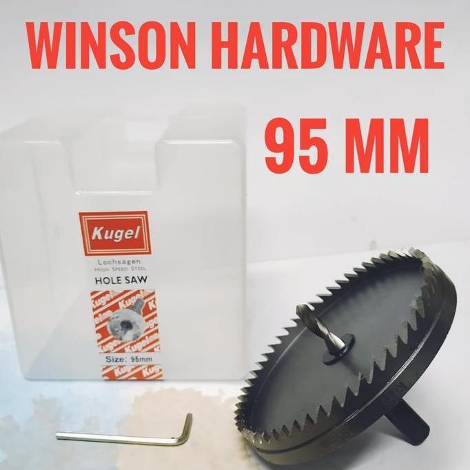 TERLARIS HOLESAW BESI HSS 95MM KUGEL | HOLE SAW MATA BOR LUBANG BESI 95 MM