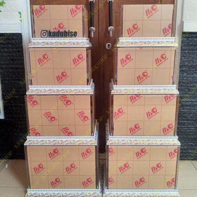 Kotak Hantaran Akrilik paket murah isi 8 free packing kayu