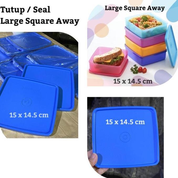Tutup Kotak Makan Large Square Away 15 x 14.5 cm Tupperware
