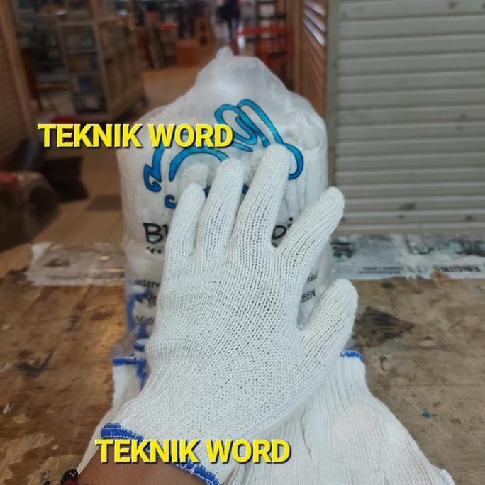 SARUNG TANGAN KAIN KATUN 5 BENANG / SARUNG TANGAN RAJUT BENANG LUSINAN