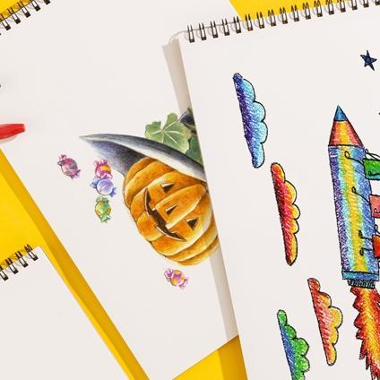 Deli School Drawing Book / Buku Gambar Jilid Spiral Kertas Tebal 100 Gsm 30 Lembar 73387