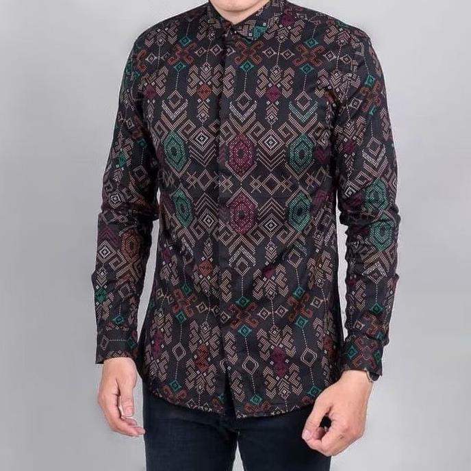 premium castles.id kemeja batik songket pria kemeja batik formal cowok