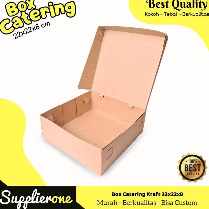 Box Nasi isi 25 / Box Catering / Lunch Box / Dus Nasi / Dus Catering ukuran 22x22x8