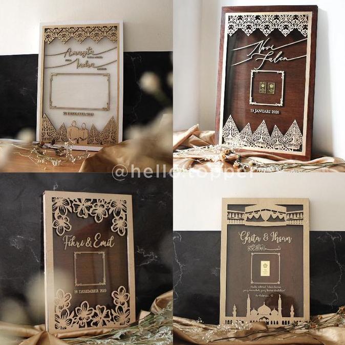 FRAME MAHAR RUSTIC 40X60 / BINGKAI MAHAR KAYU / FRAME MAHAR PERNIKAHAN