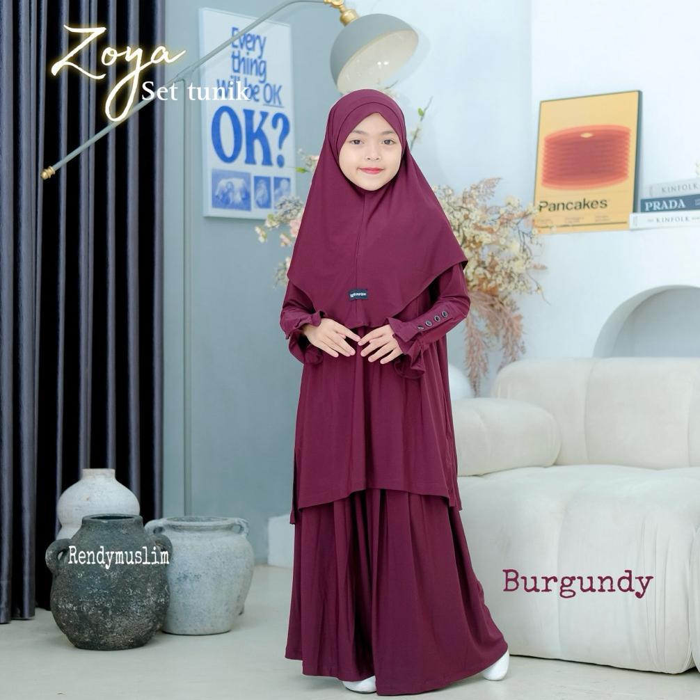 TERLARIS Zoya One set kids  Jersey Premium by Rendymuslim (Hanya Tunik & Kulot saja)