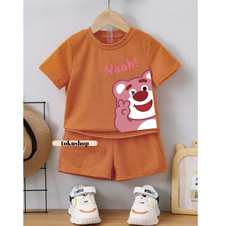TERLARIS toku set lotso samping setelan anak premium bahan katun