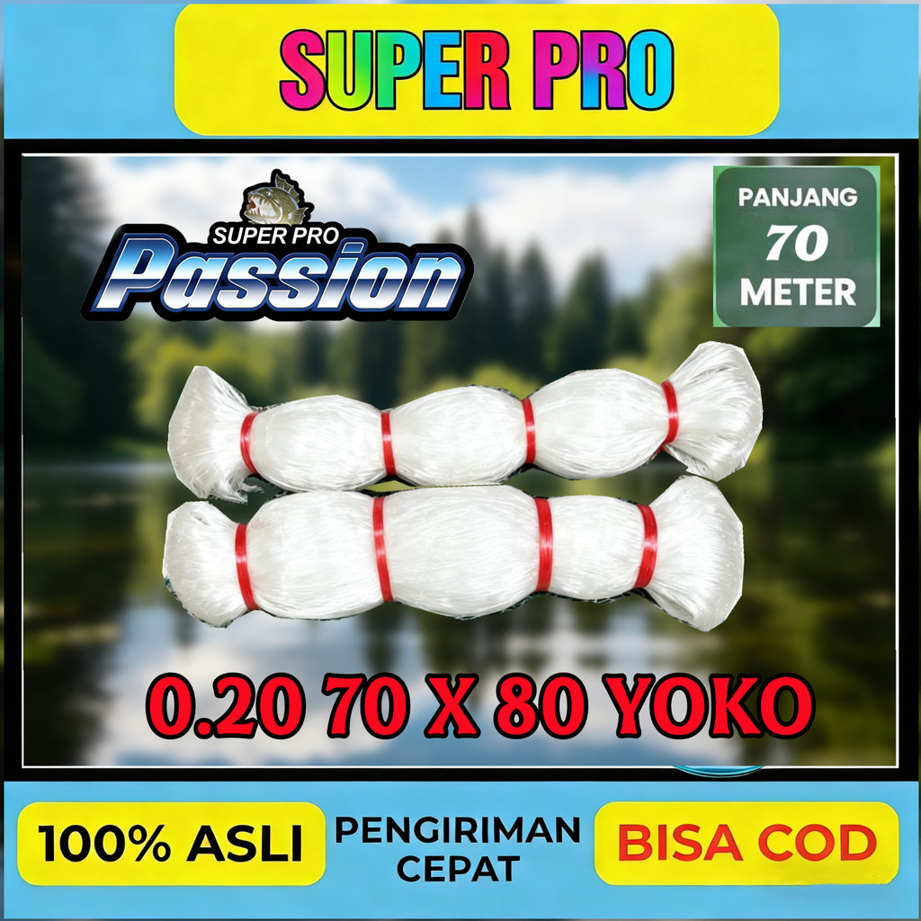 JARING IKAN SENAR 0.20 - 70X80 YOKO / JARING SENAR MURAH