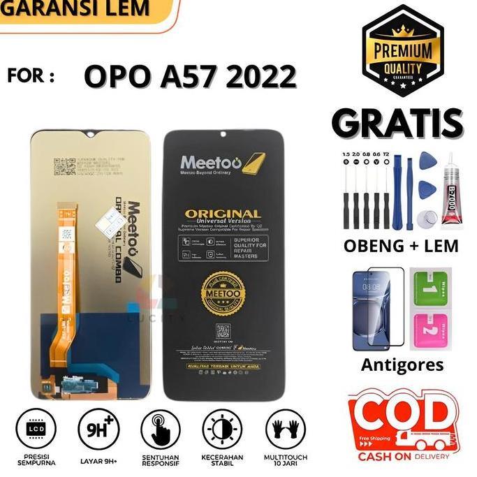 Lcd OPO A57 2022 OriginaL Fullset Touchscreen Gratis Lem + Obeng + Antigores