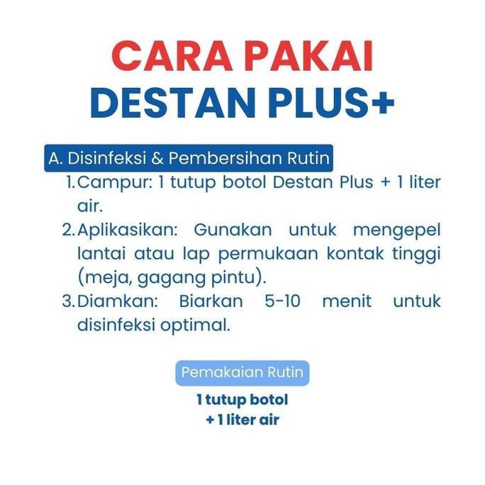 Destan Plus 1 L - Desinfektan Serbaguna - Desinfektan ruangan - Desinfektan Aman untuk Hewan - Desta