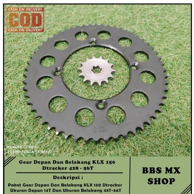 Gear Depan dan Belakang KLX 150 Dtracker 56T