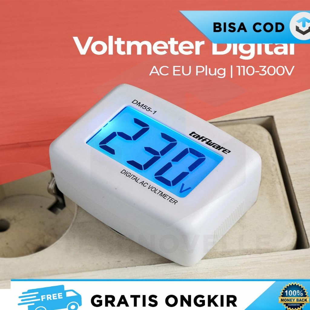 Volmeter Digital Pengukur Arus Listrik Watt Voltase Digital Led