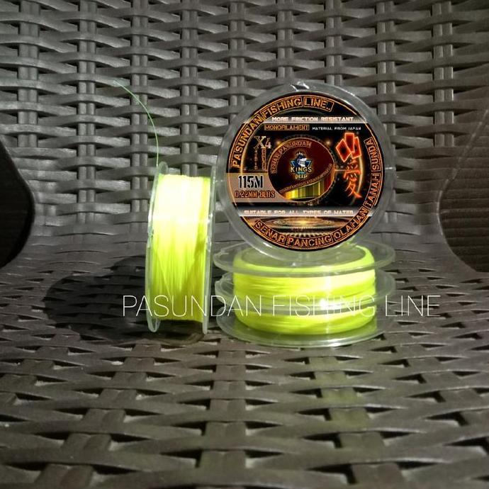 PASUNDAN FISHING LINE WARNA KUNING STABILO 115METER SENAR PANCING ANTI KRITING KECIL KUAT SENAR PANC