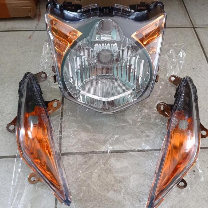 REFLEKTOR LAMPU DEPAN PLUS SEIN SEN BEAT KARBU COSTUM OREN