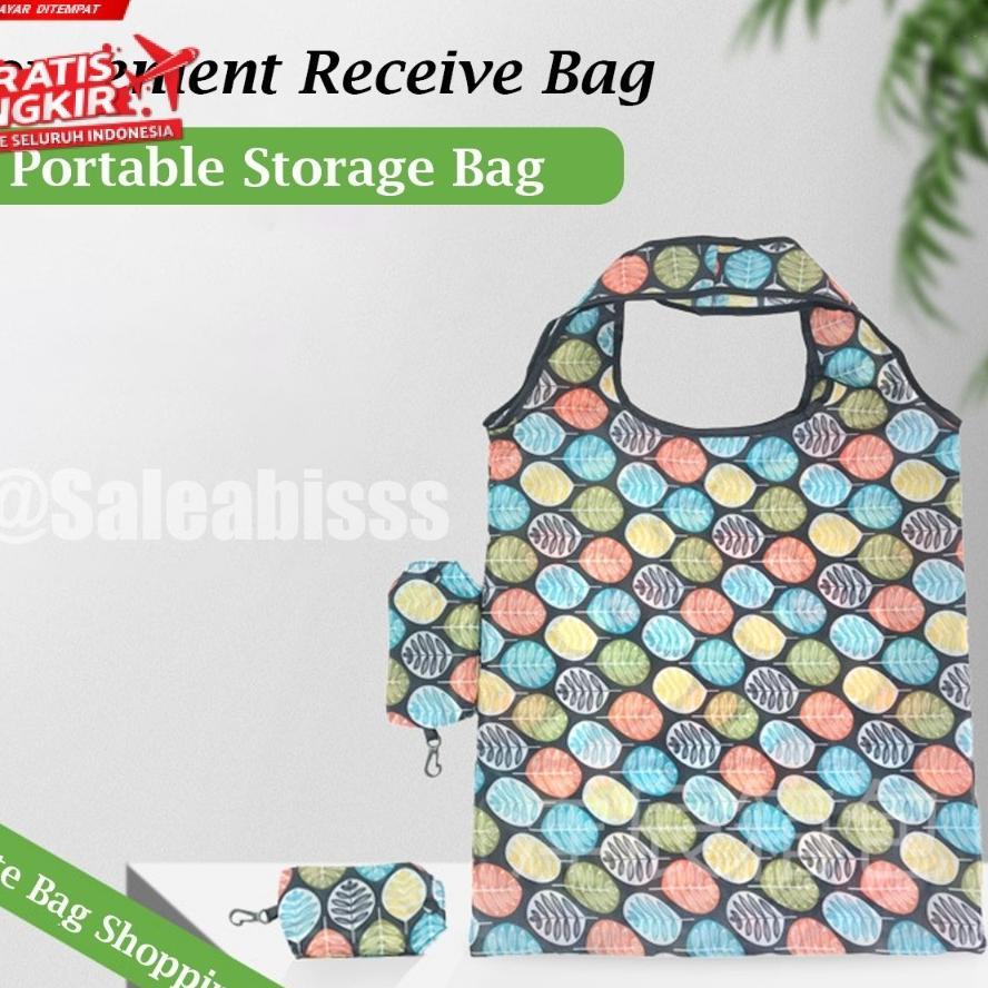 (Tas05)Tas Lipat Eco Bag / Tas Belanja Lipat / Shopping Bag / Eco Bag Motif Anti Air Ukuran Kecil
