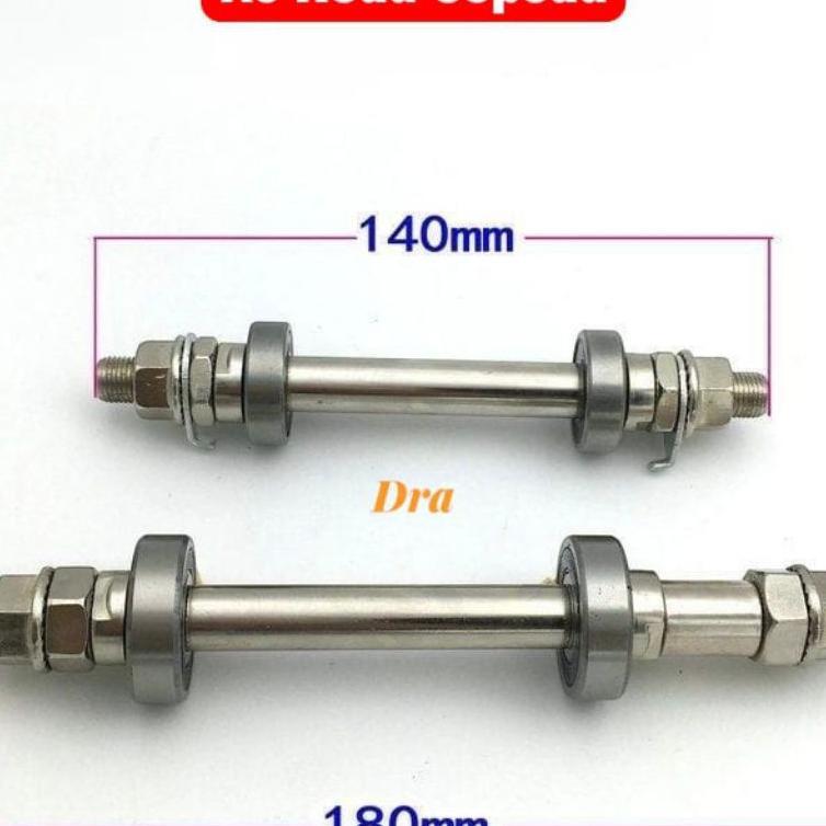As Roda  Sepeda Depan & Belakang Warna Chrome Include Bearing
