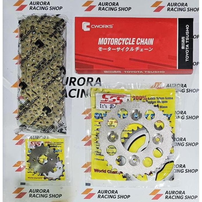 GEAR SET SSS / TK 428 SUPRA X 125 - SUPRA X 125 HELM IN - BLADE - REVO - SUPRA FIT NEW - KHARISMA & 