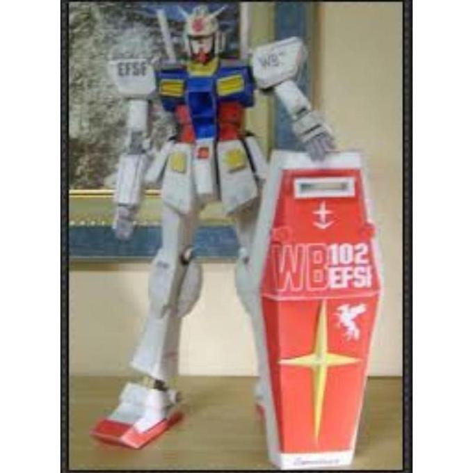 (Mainan Kertas) DIY Papercraft RX-78-2 Gundam (Ver.OP) Kertas Briefcast