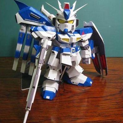 (Mainan Kertas) DIY Papercraft SD RX-93 Hi-V 32cm Kertas BC