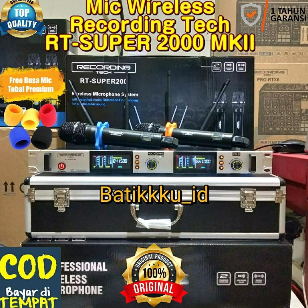 Mic Wireless Recording Tech Rt Super 200 Mk Ii Rt Super200 Original Free Koper