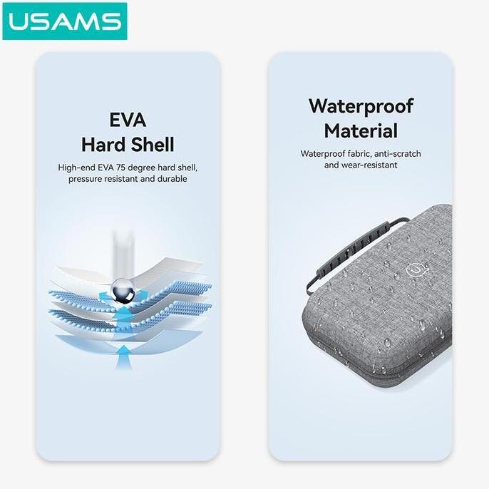 Walkz- Usams Zb290 Portable Storage Bag Tas Powerbank Charger Kabel