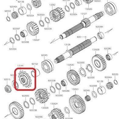 GEAR GIR DEPAN KAWASAKI Z800 Z 800 ORINAL KAWASAKI