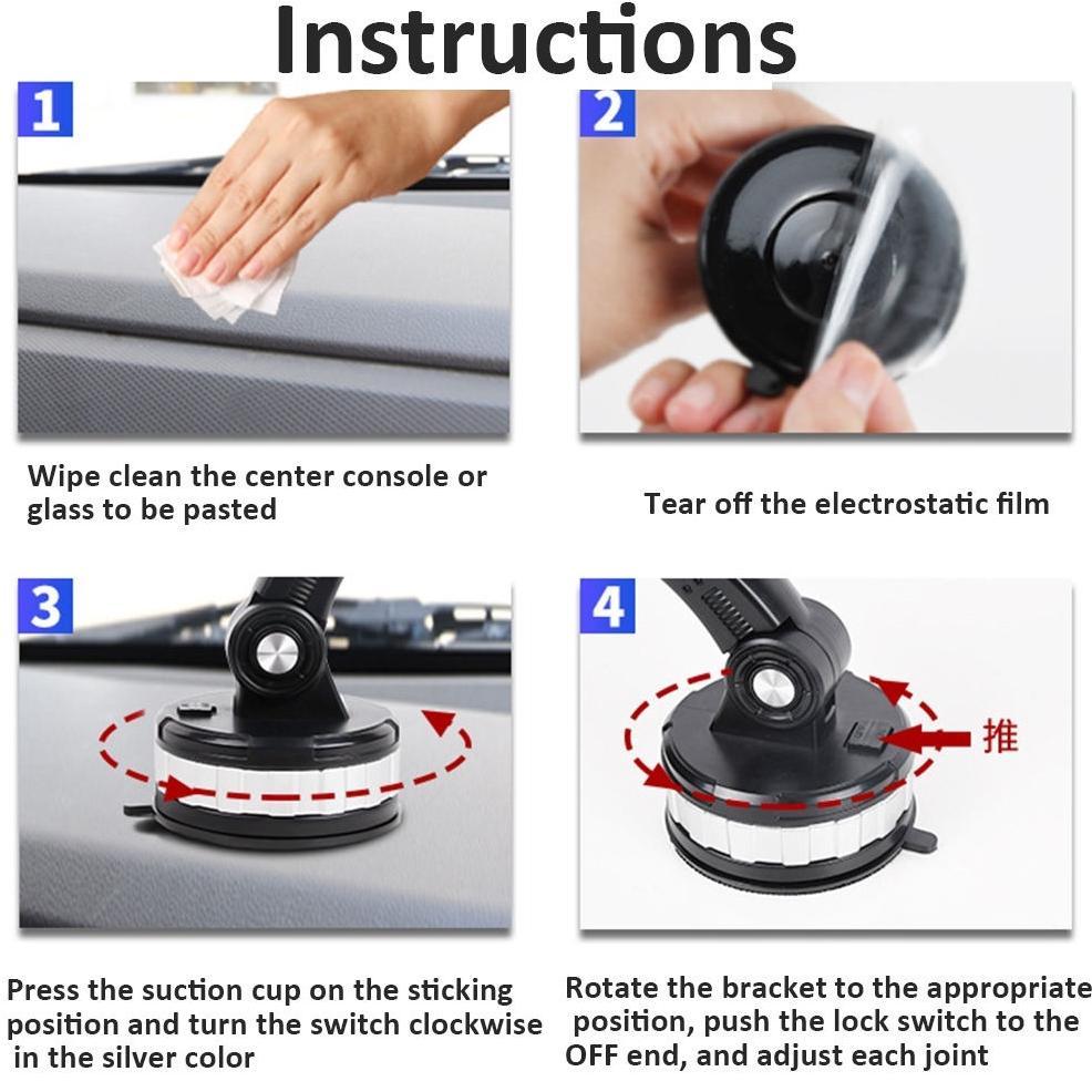 Cuci Gudang (Cod) Hd-61 Holder Hp Mobil Universal Dashboard Windshield Cangkir Hisap Kuat