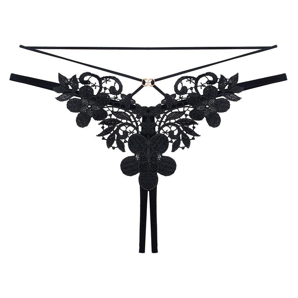 HOT DEALS Celana Dalam Wanita Sexy hot open G String Bordir Bunga cd C117