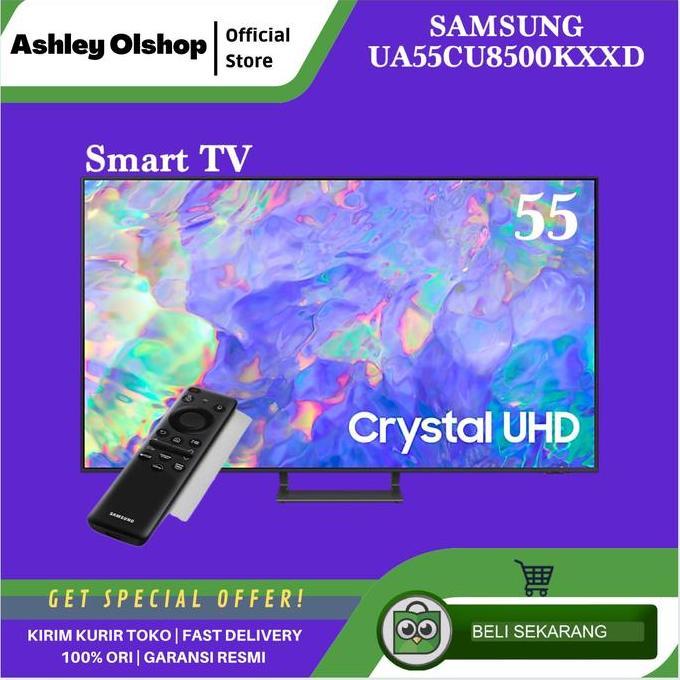 TERLARIS TV SAMSUNG 55CU8 CRYSTAL UHD 4K CU8 55 INCH PENGGANTI 55BU8