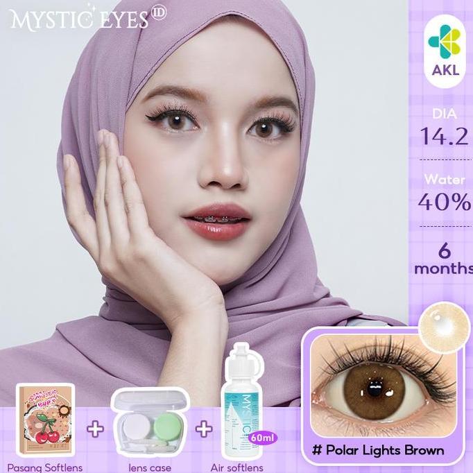 Cod,Bisa- [Beli 1 Gratis 1] Mysticeyes Softlens Normal B Eyes 14.0Mm-14.5Mm 1Pasang Softlens+1Cairan