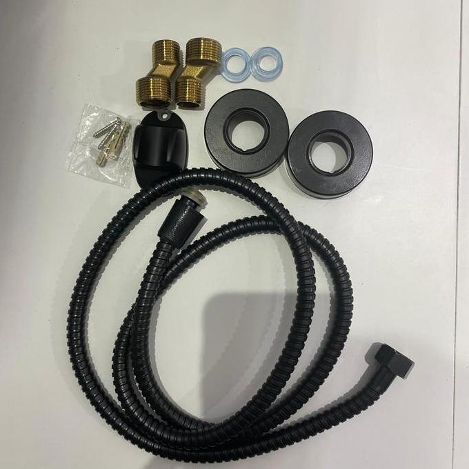 Guidato- Kran Panas Dingin Kran Shower Kran Bathtub Keran Air Mixer Panas Dingin Black Karet Set Sel
