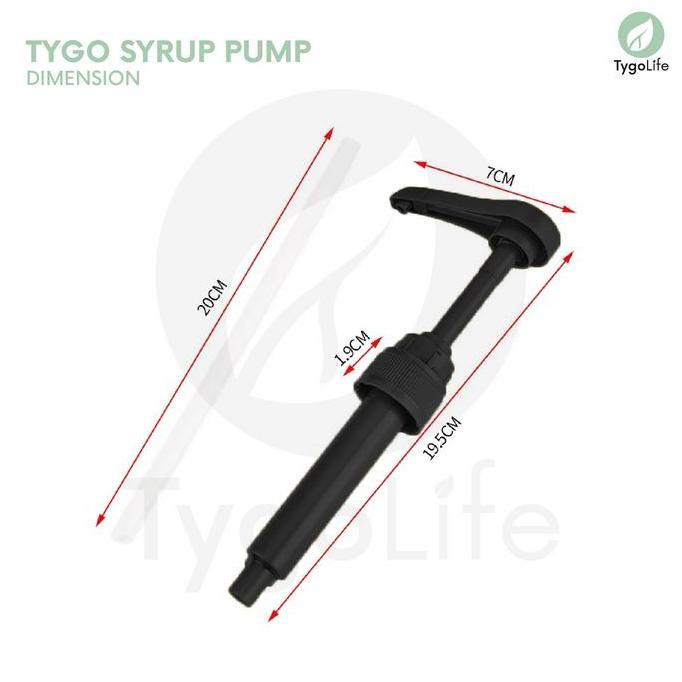 Lansungkirim- Tygo Syrup Pump Pompa Botol Sirup Drat Putih Hitam Ulir Nozzle Untuk Sirup Kecap Saus 