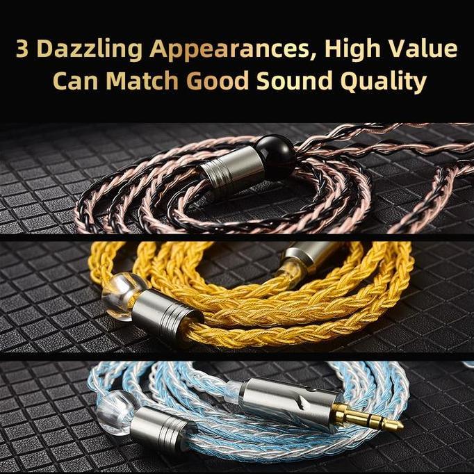 Lansungkirim- Qkz T1 Kabel Upgrade 200 Cores 8 Strand Qdc For Kz Qkz Trn