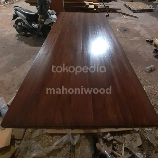 TERLARIS TOP TABLE MEJA KAYU MAHONI 140X30X2.7-3CM