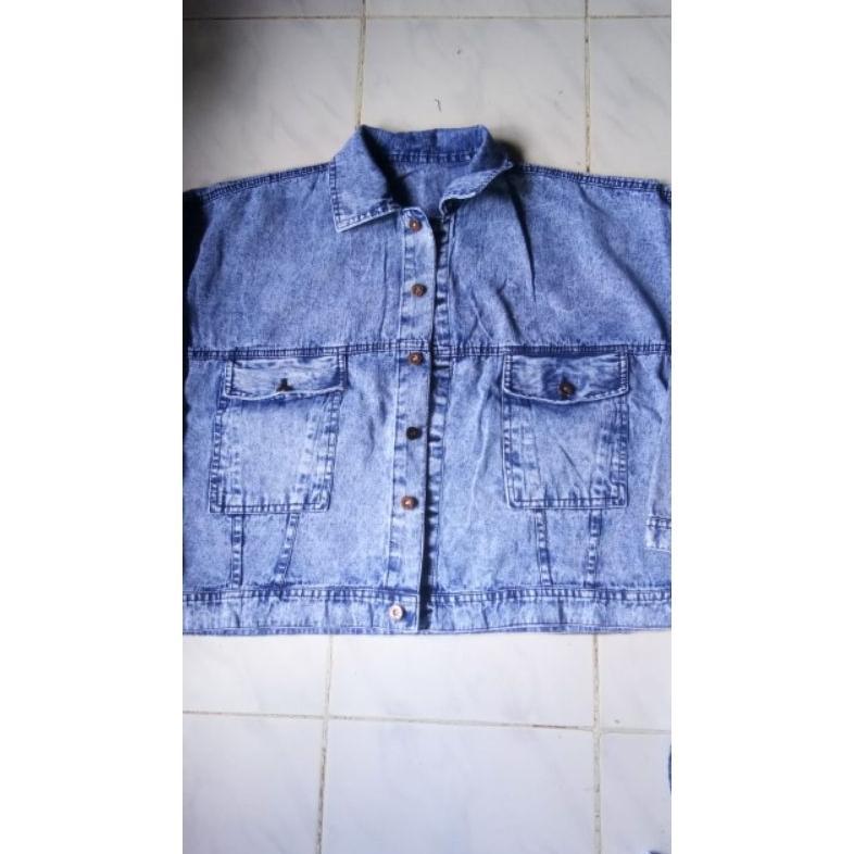 Hot Deals Jaket Jeans Jumbo Wanita Oversize Jumbo Alma Jaket Bigsize Ld 130