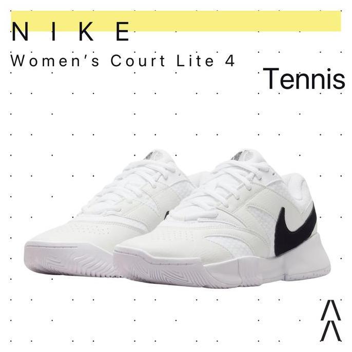 TERLARIS NIKE WOMEN'S COURT LITE 4 SUMMIT WHITE - SEPATU TENNIS/TENNIS SHOES