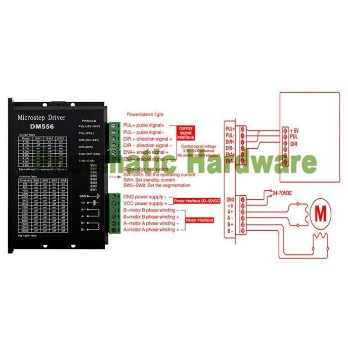 DM556 24V TO 50V DC 1.50A TO 5.6A 2 PH 42 57 STEPPER MOTOR DRIVER KN90 BEST QUALITY