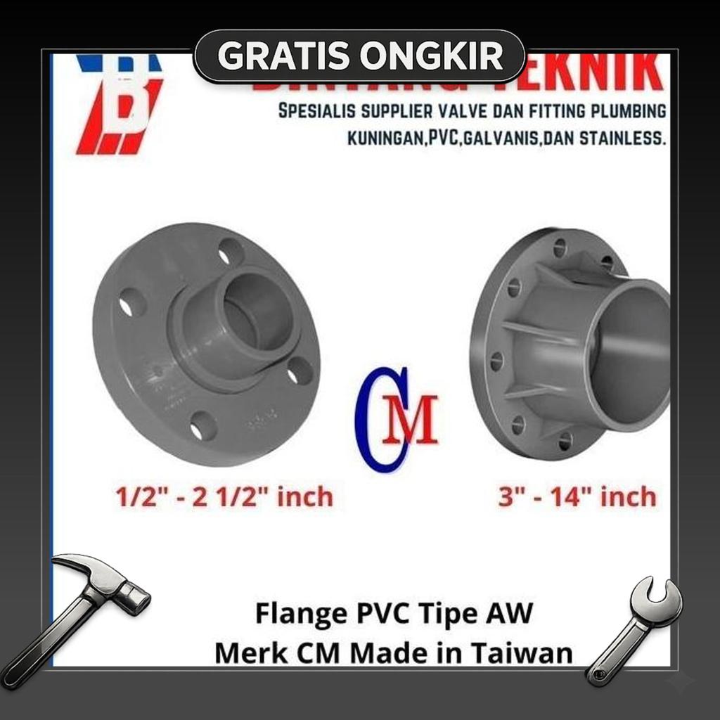 Flange 12" Inch Pvc Aw Merk Cm Taiwan