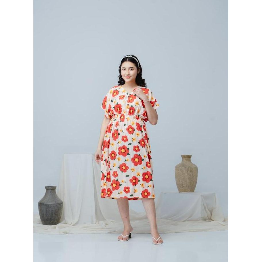 zalva_padigor - daster manohara karet panjang ld 120 jumbo dress bali busui bumil kancing motif wani