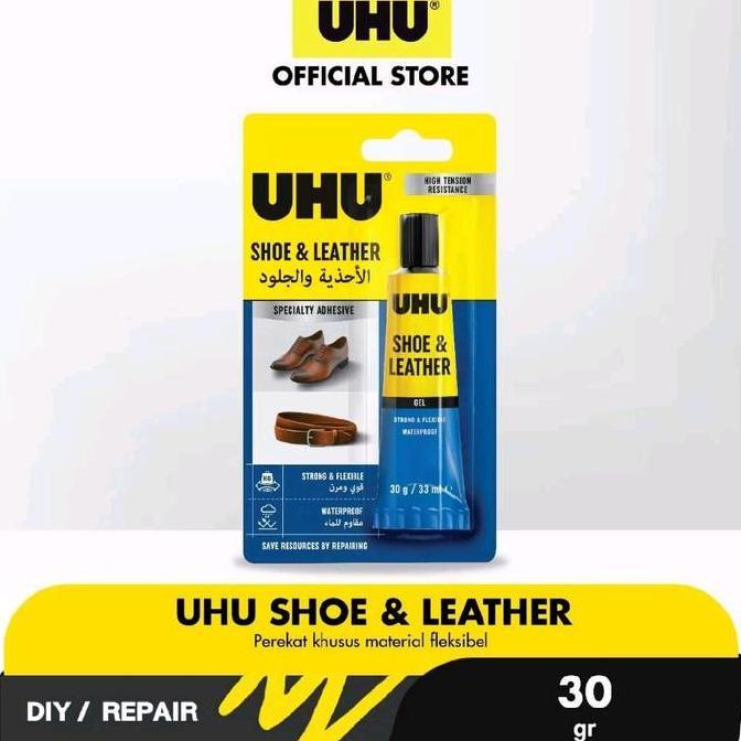 Terjaminmutu- Uhu Household Shoe & Leather 33 Ml Blister / Lem Sepatu / Lem Tas / Lem Kulit / Lem Ka