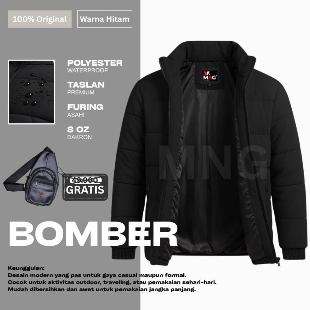 new jaket winter pria musim dingin tebal waterproof windproof bahan taslan anti air premium