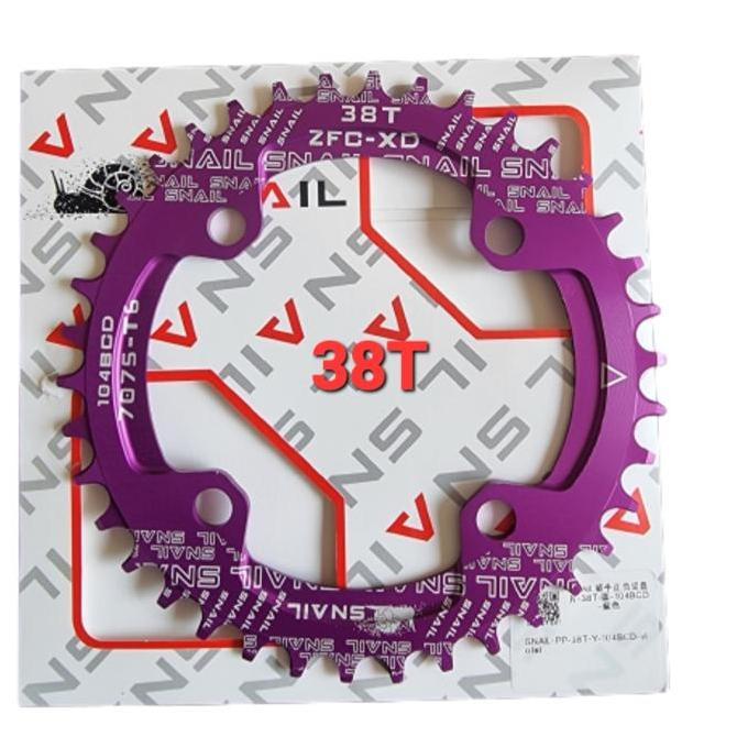 Lengkapbos- Snail Chainring 38T Bcd 104 Chain Ring Narrow Wide Bcd 104Mm Sepeda