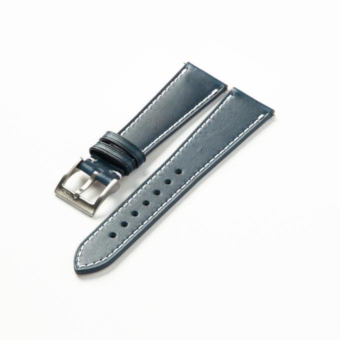 AQH Ltd Release Navy Blue Buttero Leather Watch Strap by Conceria Walpier Italy/Watch Strap/Strap Ja