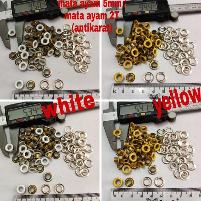 Ready mata ayam 5mm / mata ayam 2T + ring antikarat / 1000sets