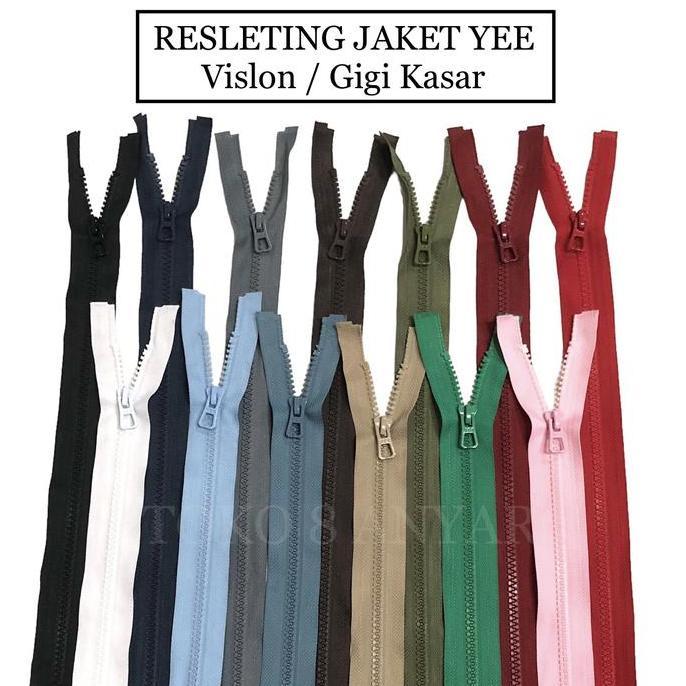 Lengkappoll- Resleting/ Zipper Jaket Yee Vislon | 65 Cm | 1 Lusin