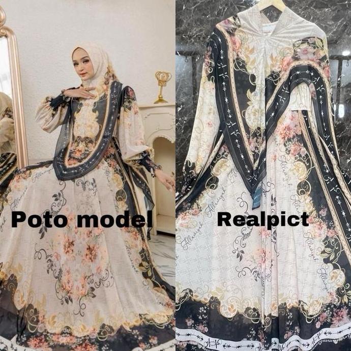 MURAH LEBAY Gamis  Muslim Wanita guzel allawiyah syari printing MURAH LEBAY