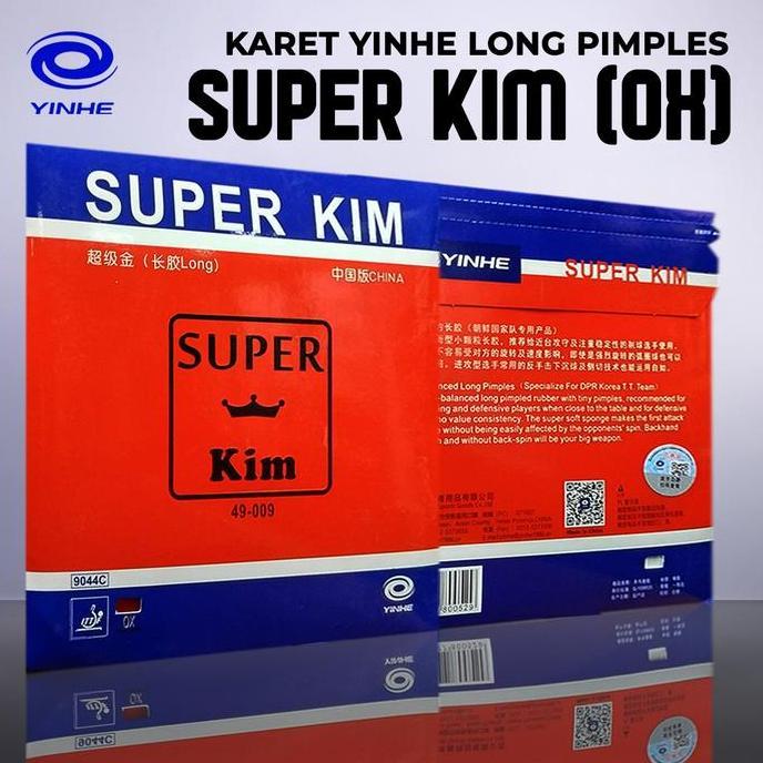 Karet Bat Bintik Panjang Yinhe Super Kim OX Pingpong Bintik Goyang