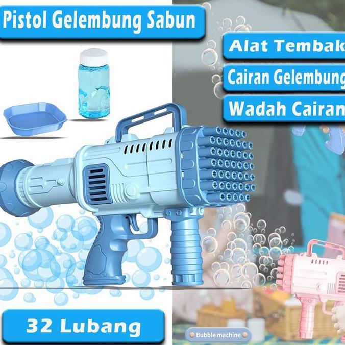 JAOPMAM Mainan Gelembung Sabun Elektrik Dream Bubble 32 Lubang - Mainan Bubble Gelembung Sabun Elekt
