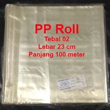 Plastik Pp Roll Tebal 02 - Lebar 23 - 24 - 25 Cm