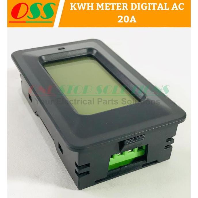 Ready KWH Meter Digital AC 20A Wattmeter Voltmeter Ammeter Energi LCD Combo